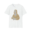 Mona Lisa France | Unisex Soft Style Tee T-Shirt | Calligram Word Design