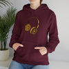 Headphone Donut Foodie Sweatshirt | Abstract Unisex Hooded Hoodie Sweatshirt