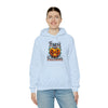 Halloween Sweatshirt | Happy Halloween Scary Pumpkin | Unisex Hooded Hoodie Sweatshirt