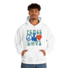 Chill Stitch – Peace & Love - Unisex Hooded Hoodie Sweatshirt – Embrace Your Vibe
