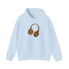 Headphone Donut Foodie Sweatshirt | Abstract Unisex Hooded Hoodie Sweatshirt