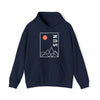 Abstract Shapes V5 Mountain Peaks Sun | Abstract | Minimalist | Modern Unisex Hooded Hoodie Sweatshirt | Embrace Your Vibe