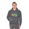 Chill Stitch – VW Tie-dye Van - Unisex Hooded Hoodie Sweatshirt – Embrace Your Vibe