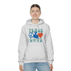 Chill Stitch – Peace & Love - Unisex Hooded Hoodie Sweatshirt – Embrace Your Vibe