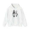 Abstract Shapes V8 Block Letters | Abstract | Minimalist | Modern Unisex Hooded Hoodie Sweatshirt | Embrace Your Vibe