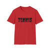 Tennis Shirt | Sporting Athlete Silhouettes | Unisex Soft Style T-Shirt