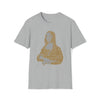 Mona Lisa France | Unisex Soft Style Tee T-Shirt | Calligram Word Design