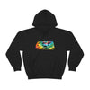 Chill Stitch – VW Tie-dye Van - Unisex Hooded Hoodie Sweatshirt – Embrace Your Vibe