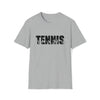 Tennis Shirt | Sporting Athlete Silhouettes | Unisex Soft Style T-Shirt