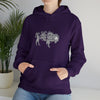 Abstract Hoodie | Wild Bison Buffalo Nature | Abstract Unisex Hooded Hoodie Sweatshirt Boho