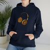 Headphone Donut Foodie Sweatshirt | Abstract Unisex Hooded Hoodie Sweatshirt