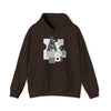 Abstract Shapes V8 Block Letters | Abstract | Minimalist | Modern Unisex Hooded Hoodie Sweatshirt | Embrace Your Vibe