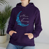 Boho Follow Your Dreams Moon Crescent | Unisex Hooded Hoodie Sweatshirt | Embrace Your Vibe