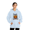 Halloween Sweatshirt | Happy Halloween Scary Pumpkin | Unisex Hooded Hoodie Sweatshirt