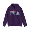 Teacher Life Sweatshirt | Teaching Vibes Waves | Unisex Hooded Hoodie Sweatshirt