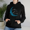 Boho Follow Your Dreams Moon Crescent | Unisex Hooded Hoodie Sweatshirt | Embrace Your Vibe