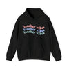 Teacher Life Sweatshirt | Teaching Vibes Waves | Unisex Hooded Hoodie Sweatshirt