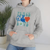 Chill Stitch – Peace & Love - Unisex Hooded Hoodie Sweatshirt – Embrace Your Vibe