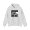 Abstract Shapes V6 Circled Moon Horizon | Abstract | Minimalist | Modern Unisex Hooded Hoodie Sweatshirt | Embrace Your Vibe