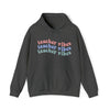 Teacher Life Sweatshirt | Teaching Vibes Waves | Unisex Hooded Hoodie Sweatshirt