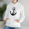 Floral Boat Anchor Boating Sweatshirt | Unisex Hooded Hoodie Sweatshirt
