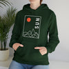 Abstract Shapes V5 Mountain Peaks Sun | Abstract | Minimalist | Modern Unisex Hooded Hoodie Sweatshirt | Embrace Your Vibe