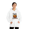 Halloween Sweatshirt | Happy Halloween Scary Pumpkin | Unisex Hooded Hoodie Sweatshirt