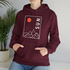 Abstract Shapes V5 Mountain Peaks Sun | Abstract | Minimalist | Modern Unisex Hooded Hoodie Sweatshirt | Embrace Your Vibe