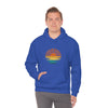Chill Stitch – Retro Sunset Rays On Water - Unisex Hooded Hoodie Sweatshirt – Embrace Your Vibe