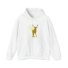 Butterfly Deer Buck Transformation | Abstract | Minimalist | Modern | Unisex Hooded Hoodie Sweatshirt | Embrace Your Vibe