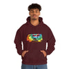 Chill Stitch – VW Tie-dye Van - Unisex Hooded Hoodie Sweatshirt – Embrace Your Vibe