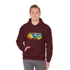 Chill Stitch – VW Tie-dye Van - Unisex Hooded Hoodie Sweatshirt – Embrace Your Vibe