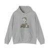 Nikola Tesla Science | Unisex Hooded Hoodie Sweatshirt | Calligram Word Design