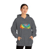 Chill Stitch – VW Tie-dye Van - Unisex Hooded Hoodie Sweatshirt – Embrace Your Vibe