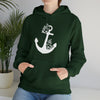 Floral Boat Anchor Boating Sweatshirt | Unisex Hooded Hoodie Sweatshirt