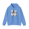 Abstract Shapes V8 Block Letters | Abstract | Minimalist | Modern Unisex Hooded Hoodie Sweatshirt | Embrace Your Vibe
