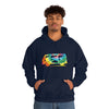 Chill Stitch – VW Tie-dye Van - Unisex Hooded Hoodie Sweatshirt – Embrace Your Vibe