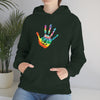 Chill Stitch –Tie-dye Peace Hand - Unisex Hooded Hoodie Sweatshirt – Embrace Your Vibe