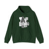 Abstract Shapes V8 Block Letters | Abstract | Minimalist | Modern Unisex Hooded Hoodie Sweatshirt | Embrace Your Vibe