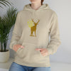 Butterfly Deer Buck Transformation | Abstract | Minimalist | Modern | Unisex Hooded Hoodie Sweatshirt | Embrace Your Vibe
