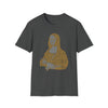 Mona Lisa France | Unisex Soft Style Tee T-Shirt | Calligram Word Design
