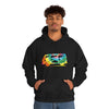 Chill Stitch – VW Tie-dye Van - Unisex Hooded Hoodie Sweatshirt – Embrace Your Vibe