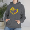 Butterflies Sunflower | Unisex Hooded Hoodie Sweatshirt | Embrace Your Vibe