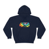 Chill Stitch – VW Tie-dye Van - Unisex Hooded Hoodie Sweatshirt – Embrace Your Vibe