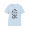 Abraham Lincoln | Unisex Soft Style Tee T-Shirt | Embrace Your Vibe | Calligram Word Design