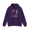 Abstract Shapes V5 Mountain Peaks Sun | Abstract | Minimalist | Modern Unisex Hooded Hoodie Sweatshirt | Embrace Your Vibe