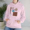 Abstract Shapes V11 Flower Pot Sun Rain | Abstract | Minimalist | Modern | Unisex Hooded Hoodie Sweatshirt | Embrace Your Vibe