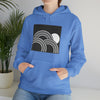 Abstract Shapes V6 Circled Moon Horizon | Abstract | Minimalist | Modern Unisex Hooded Hoodie Sweatshirt | Embrace Your Vibe