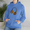 Headphone Donut Foodie Sweatshirt | Abstract Unisex Hooded Hoodie Sweatshirt