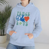 Chill Stitch – Peace & Love - Unisex Hooded Hoodie Sweatshirt – Embrace Your Vibe